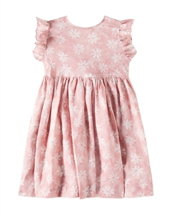 Льняное платье с цветочным принтом и оборками, Watermelon Red Il gufo