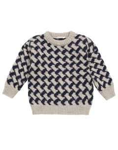 Жаккардовый шерстяной свитер Nicola, Houndstooth Fantasy The new society