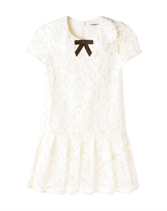 Платье с цветочным кружевом, кремовый Self-portrait kids