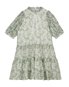 Платье из хлопка и шелка с цветочным принтом, Snowberry Mint Paade mode