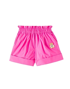 Хлопковые поплиновые шорты Teddy Bear, Azalea Pink Moschino kids