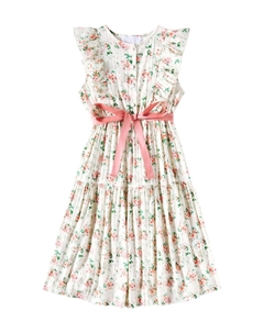 Платье Bella с цветочным принтом из хлопка, Pink Flower C'era una volta