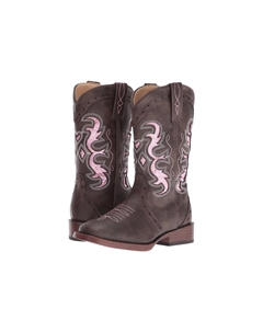 Ботинки Lexi, Brown Faux Leather/Vamp Pink Insert Shaft Roper kids