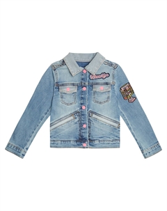 Вышитая джинсовая куртка, Denim Blue Marc jacobs kids