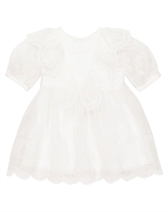 Детское вышитое шелковое платье, белый Stella mccartney kids