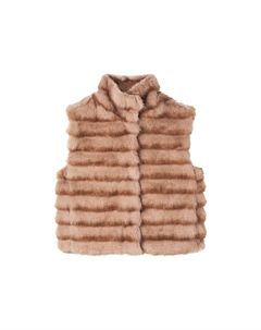 Жилет Тедди, серо-коричневый Monnalisa