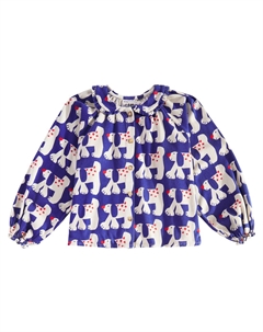 Блузка Fairy Dog из смесовой хлопковой ткани, белый Bobo choses