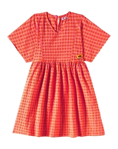 Платье из хлопковой смеси в клетку, фуксия Bobo choses