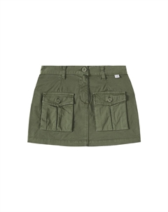 Юбка из хлопкового габардина, Fir Green Il gufo