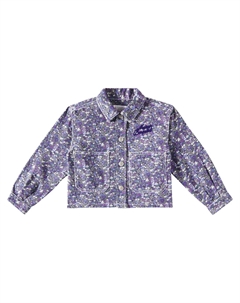 Джинсовая куртка с цветочным принтом Eliza, Encre Bonpoint