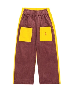 Вельветовые брюки с цветными блоками эму, коричневый The animals observatory