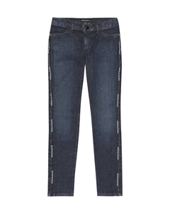 Джинсы из эластичного хлопка с логотипом, синий Emporio armani kids