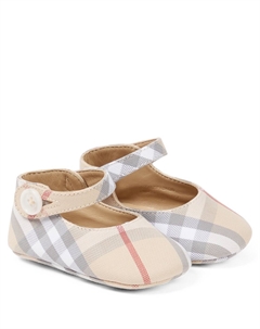 Детские балетки Burberry Check, Pale Stone Ip Check Burberry kids