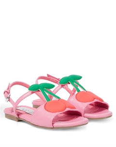 Сандалии из искусственной кожи с аппликацией, розовый Stella mccartney kids