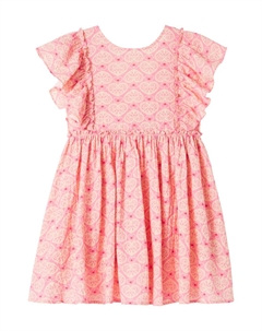 Платье из хлопка с принтом Ava и бантом, Lacy Pink Konges slojd