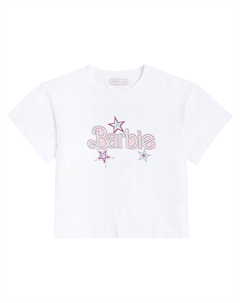 Футболка из хлопкового джерси x Barbie, Bianco Monnalisa