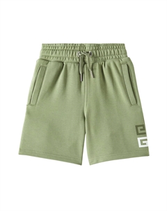 Шорты 4G из хлопковой смеси, оливковый Givenchy kids