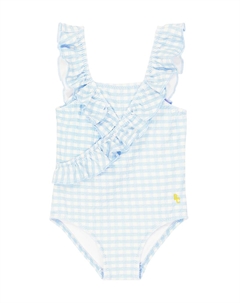 Детский купальник Vichy с оборками, Aqua Blue Bobo choses