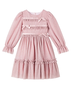 Платье с бантом и оборками, Dusty Pink Patachou