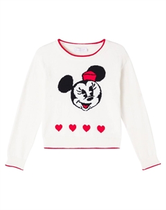 Свитер из хлопка и шерсти в технике интарсия, Panna + Rubino Monnalisa