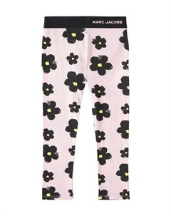 Леггинсы из смесового хлопка с цветочным принтом, розовый Marc jacobs kids