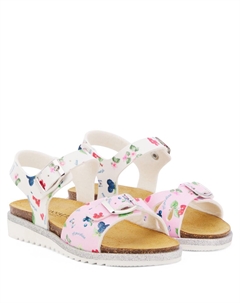 Сандалии из искусственной кожи с принтом, Bianco+Rosa Fairytale Monnalisa