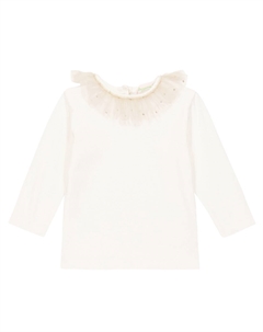 Топ с рюшами на воротнике Baby Tiame, Blanc Lait Bonpoint