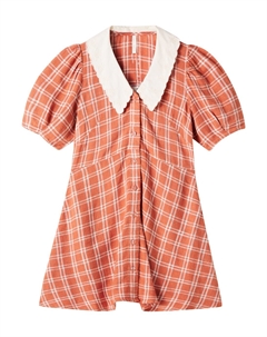 Платье Del Mar из льняной смеси в клетку, Poppy Rylee + cru