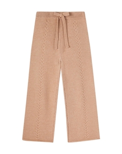 Широкие шерстяные трикотажные брюки Sulien, Hazelnut Donsje