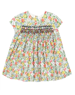 Платье из хлопка с принтом Baby Maruska, Fl Bleu Bonpoint