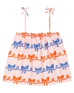 Топ с отделкой Ribbon Bow и оборками, розовый Bobo choses