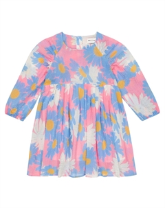 Платье из хлопка с цветочным принтом и сборками, розовый Morley