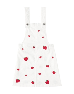 Платье Sarja Bordado Morangueiro из смесового хлопка, белый Fabula