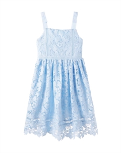 Платье из гипюрового кружева, синий Self-portrait kids