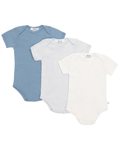 Детский комплект из 3 хлопковых боди, Sky Blue Bonpoint