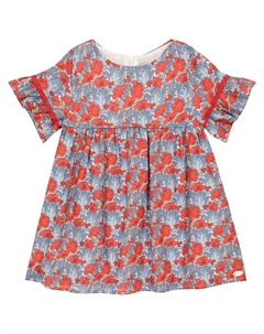 Детское хлопковое платье с цветочным принтом, Coquelicot Tartine et chocolat