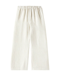 Полосатые льняные брюки, Light Beige Il gufo