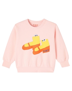 Толстовка из хлопкового джерси с принтом Walk, розовый Tinycottons