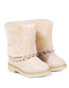 Кожаные сапоги Rosalen с отделкой из овчины, Light Beige Sheep Wool Donsje