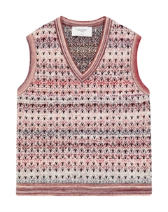 Жилет-свитер из смесовой шерсти, Wildberry Bordo White Paade mode