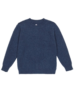 Свитер из шерсти и кашемира с зайчиком, Denim Blue Melange The row kids