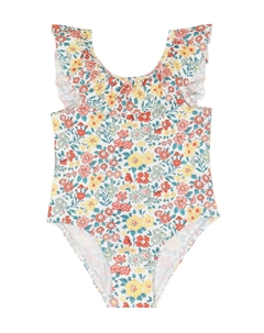 Детский купальник с цветочным принтом и оборками, Orangeade Tartine et chocolat