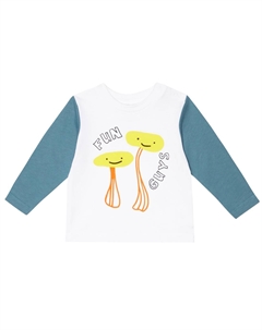 Топ из хлопка с принтом для младенцев, белый Stella mccartney kids