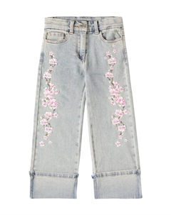 Вышитые джинсы, Stone + Beige Monnalisa