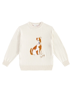 Свитер Anumati pointelle из шерсти и хлопка, Blanc Naturel Bonpoint