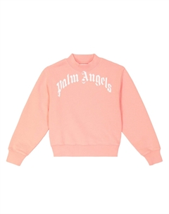 Хлопковая толстовка с логотипом, Pink White Palm angels kids