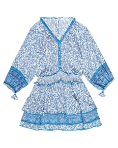 Платье Ариэль с цветочным принтом, Blue Mistral Poupette st barth kids