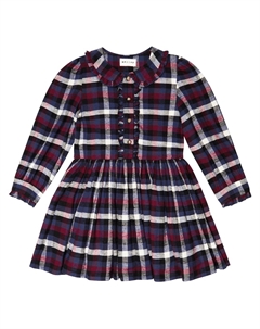 Платье из хлопка в клетку Рио, Bleu Morley