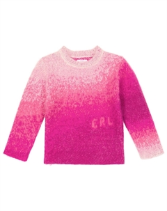 Градиентный свитер из мохеровой смеси, розовый Erl kids