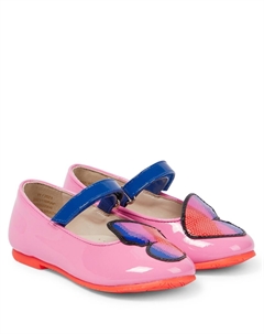 Туфли-лодочки из лакированной кожи с бабочкой, Pink & Multi Fluro Sophia webster mini